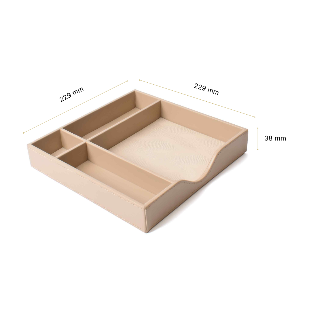 Square Tray Organizer | Beige | Wave