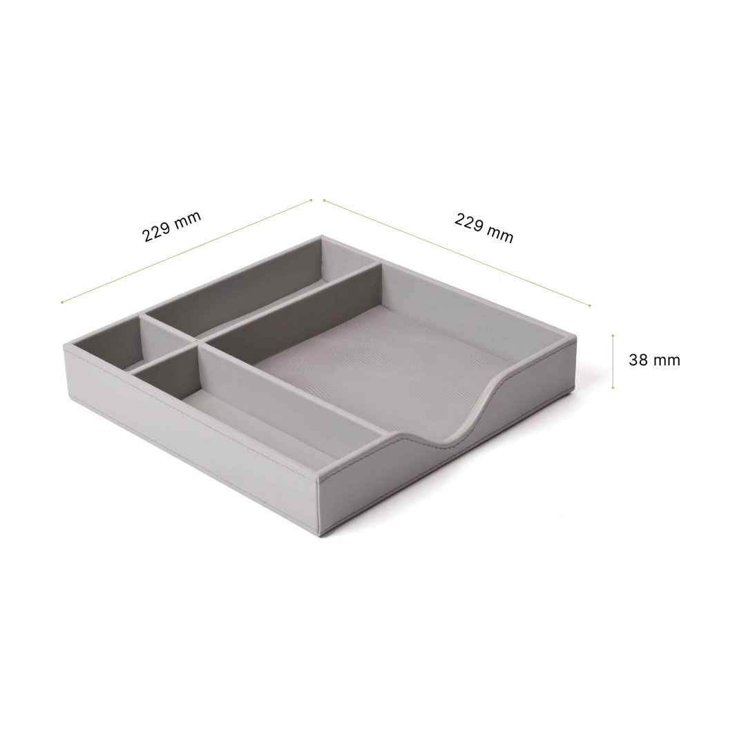 Square Tray Organizer | Grey | Wave