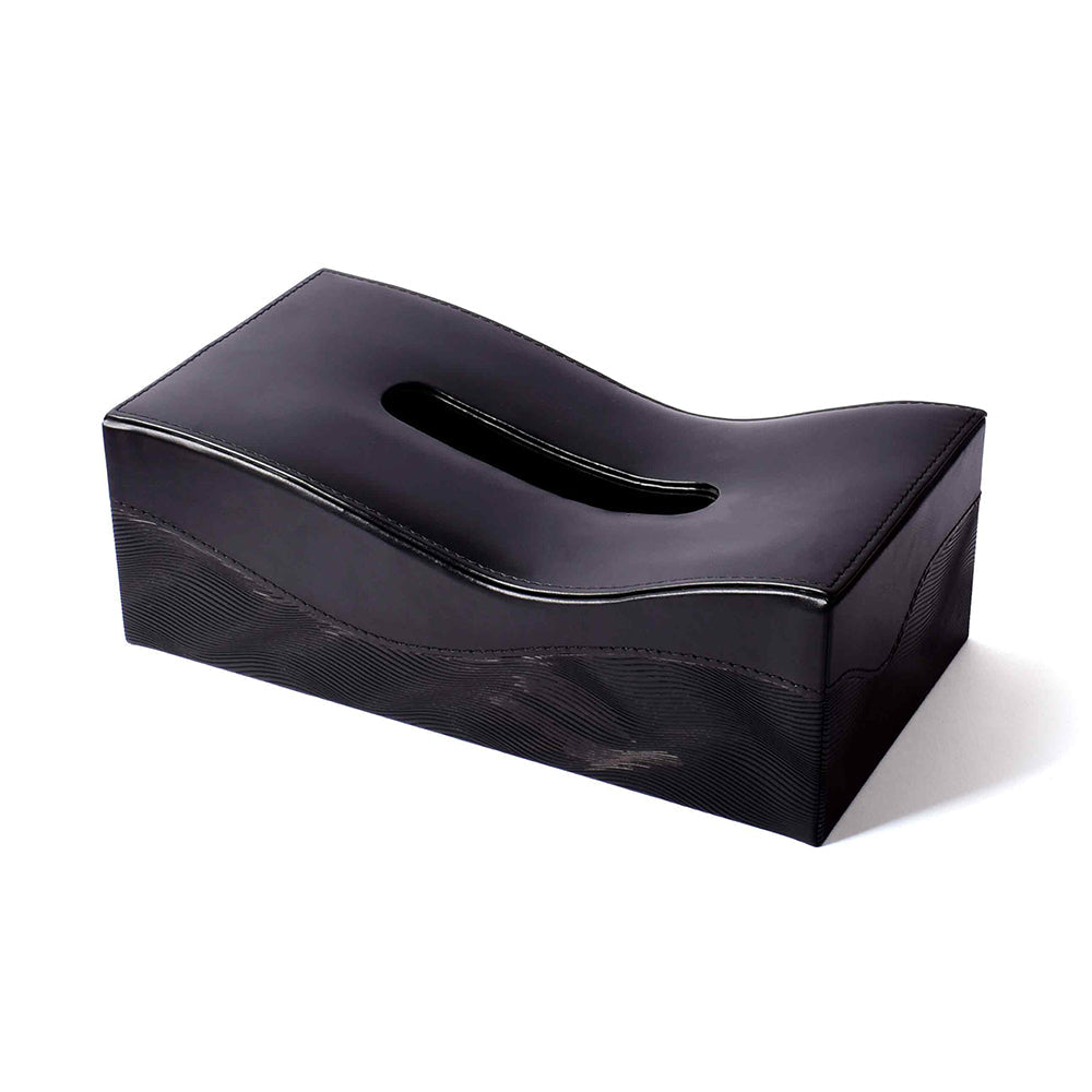 Rectangle Tissue Box | Black | Wave ICHKAN by Day To Day