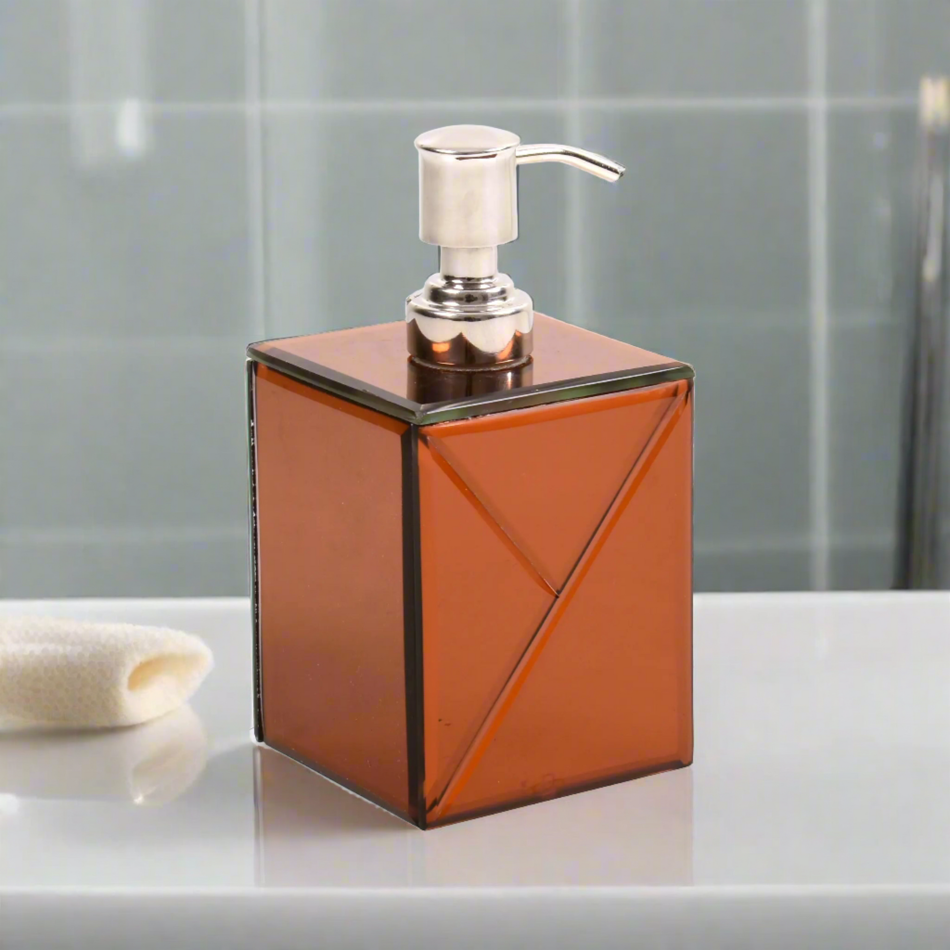 Mirror Bathroom Liquid Soap Dispensor | Wine | Lap Of Luxury Ichkan