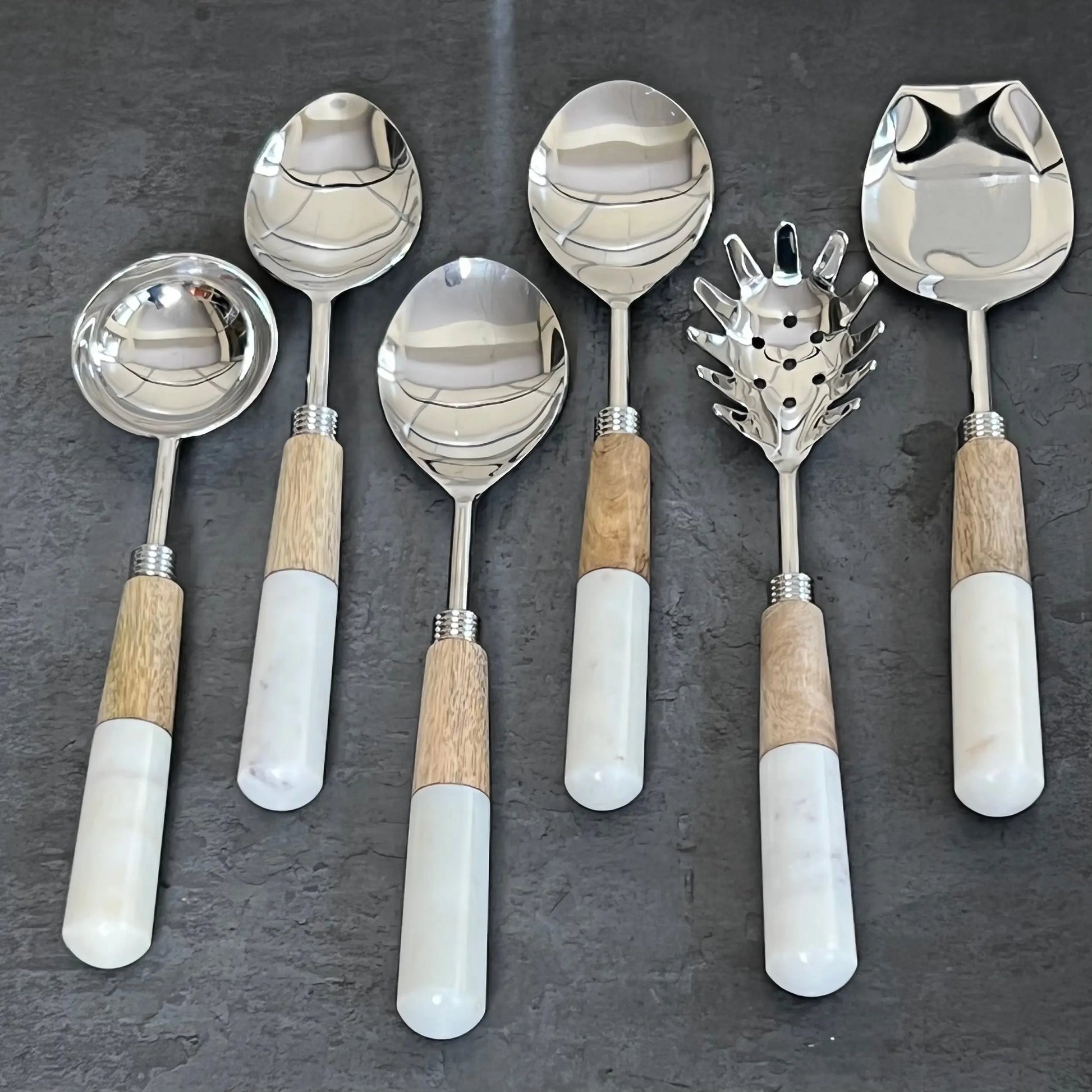 White Wood - Serving Spoon Set Ichkan