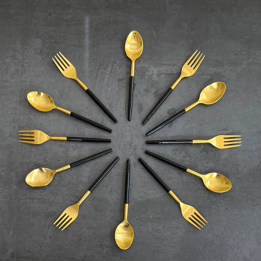 Night and Shine - Cutlery Set of 12 Ichkan