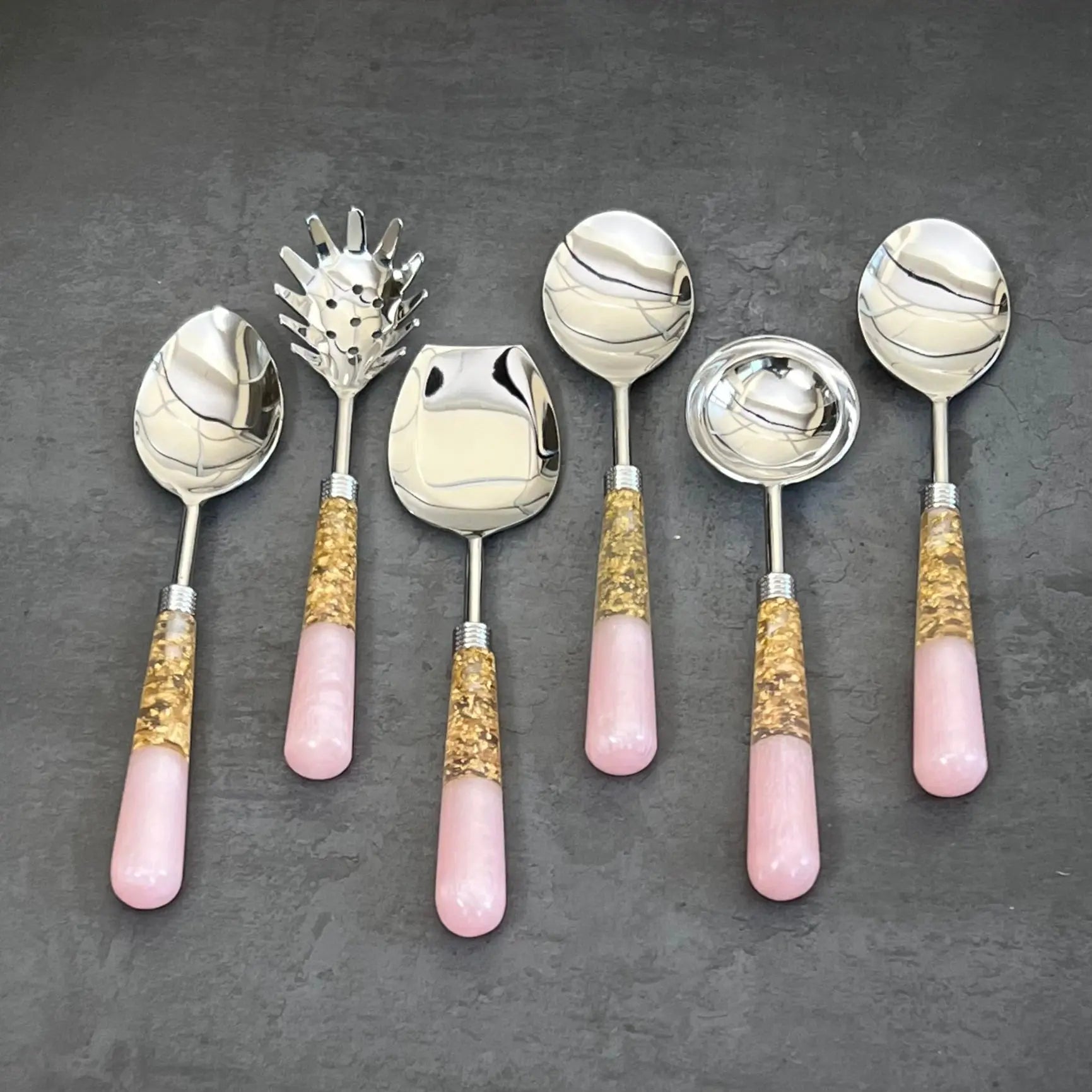 Pink marble - Serving Spoon Set Ichkan