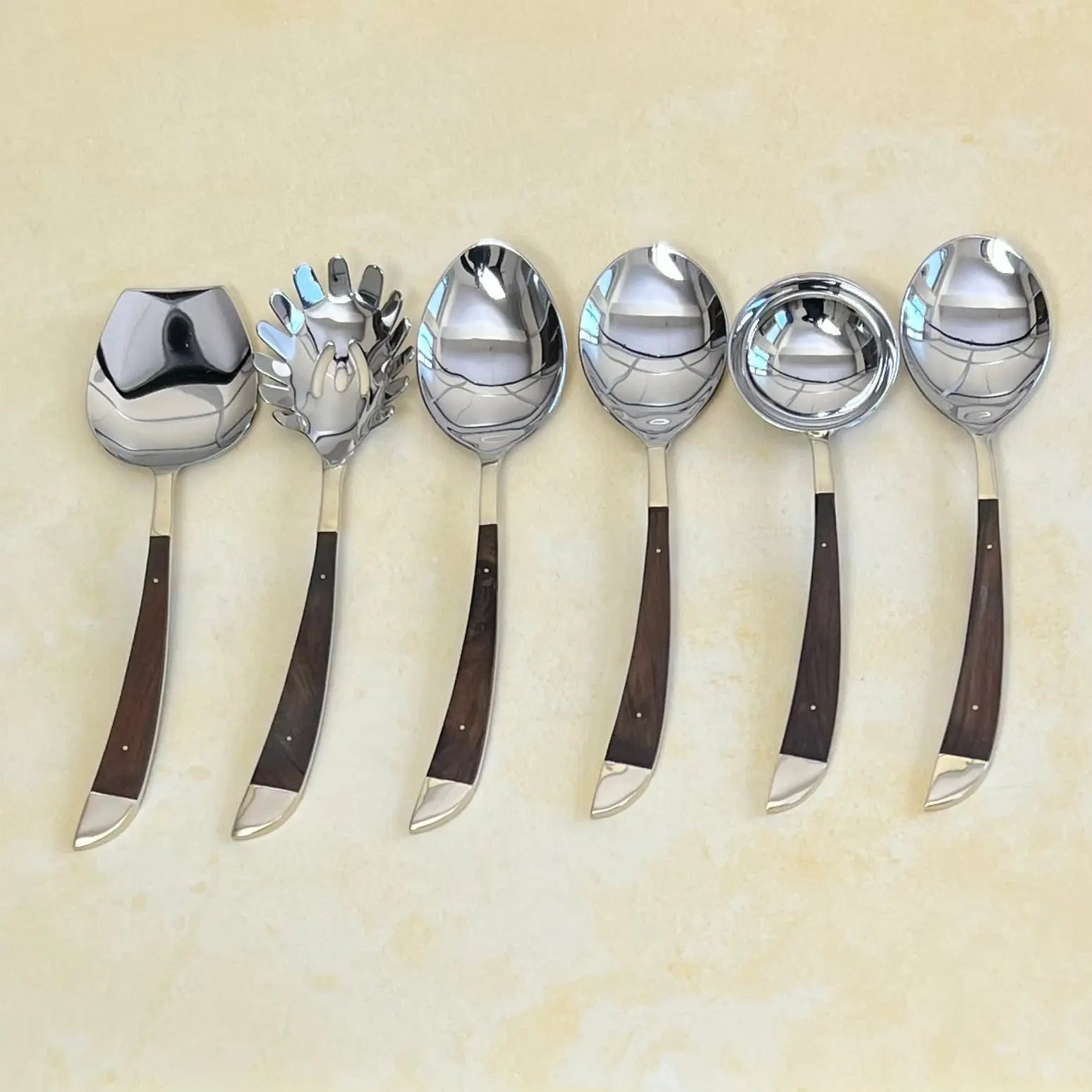 Curved Wood - Serving Spoon Set Ichkan