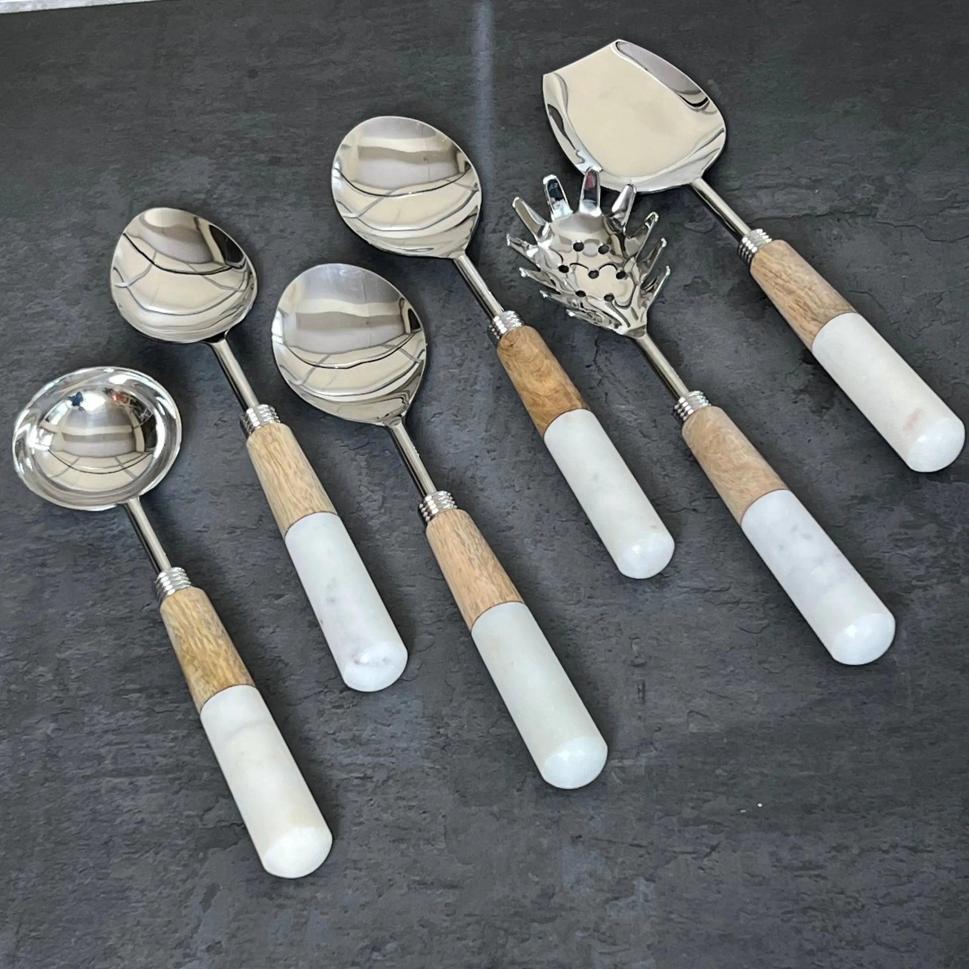 White Wood - Serving Spoon Set Ichkan
