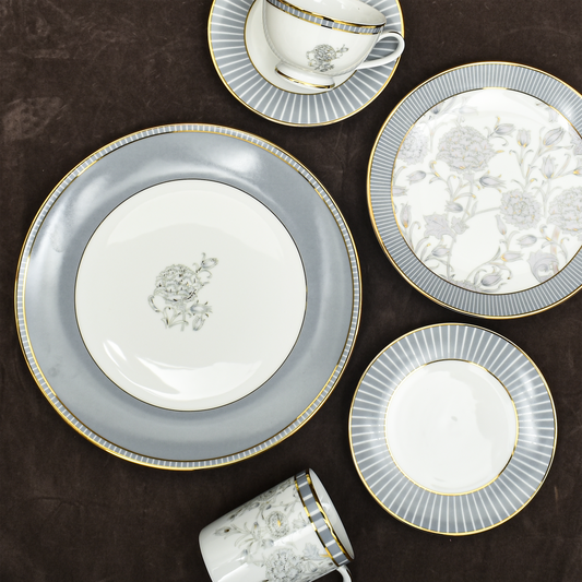 39 pc Dinner set | Grey | Grey Iris ICHKAN