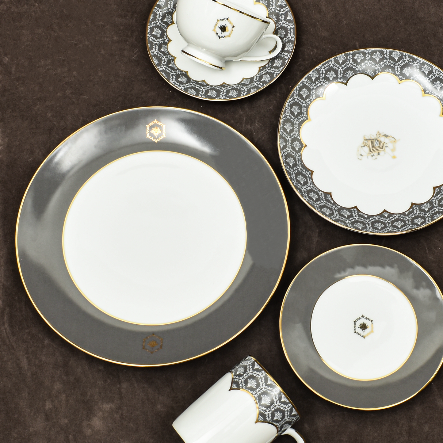 39 pc Dinner set | Grey | Grey Legacy ICHKAN
