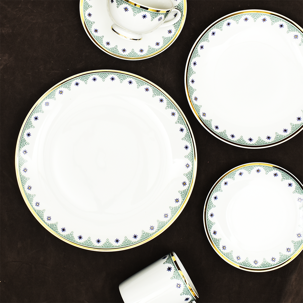 39 pc Dinner set | Blue | Isabella Gold ICHKAN