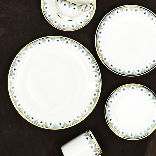 39 pc Dinner set | Blue | Isabella Gold ICHKAN