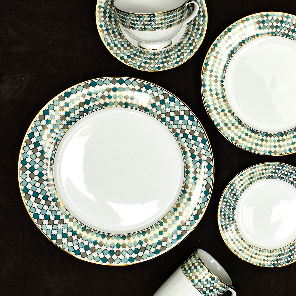 39 pc Dinner set | Teal | Christolite ICHKAN