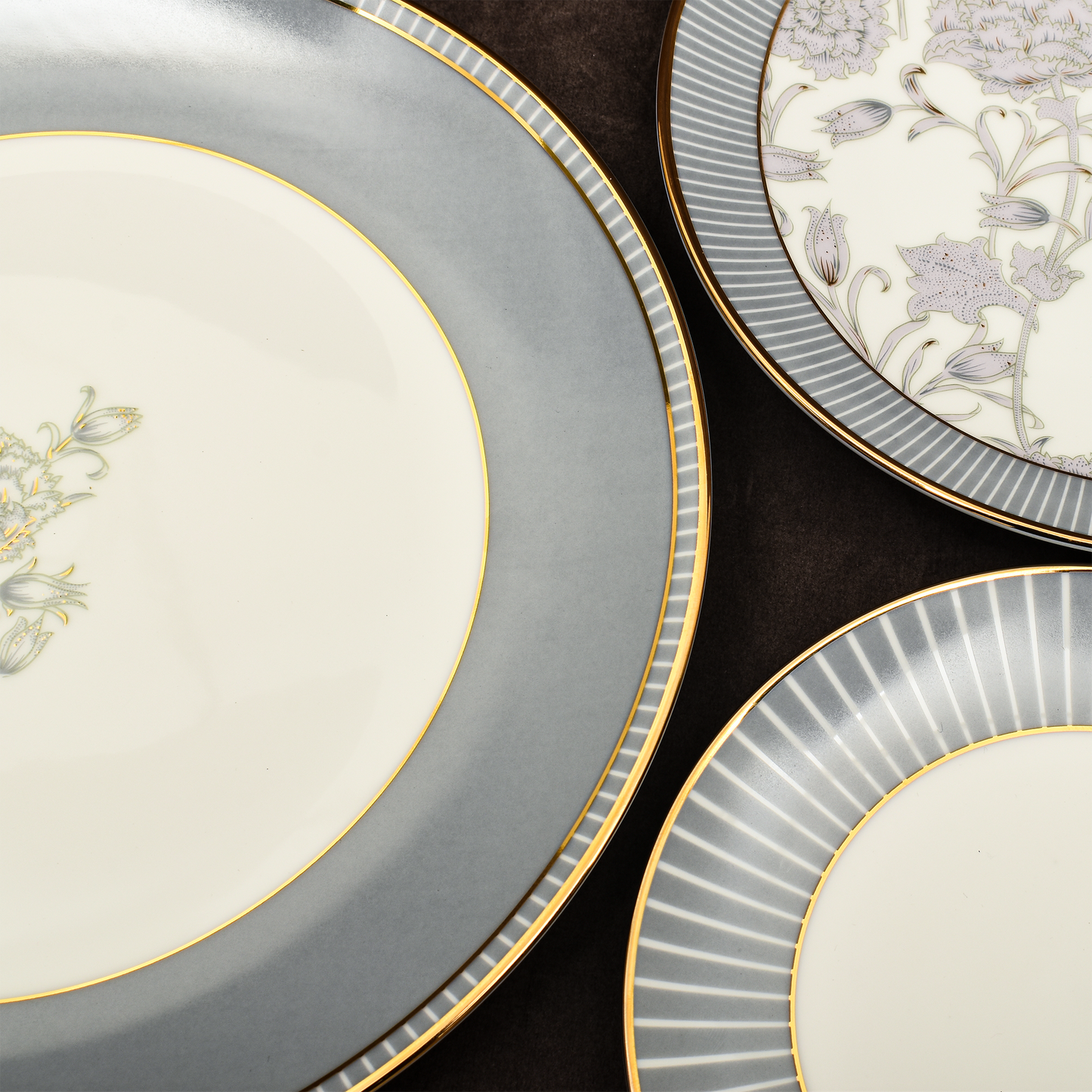 39 pc Dinner set | Grey | Grey Iris ICHKAN