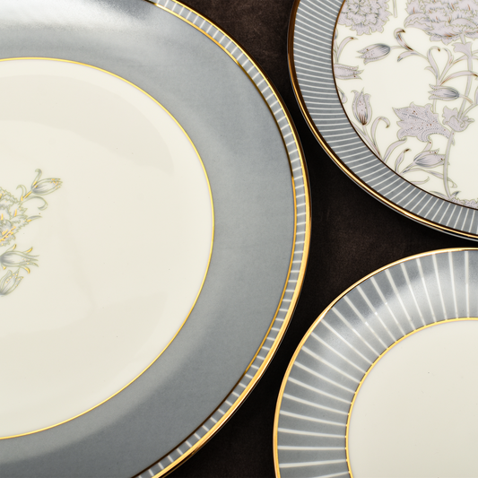 39 pc Dinner set | Grey | Grey Iris ICHKAN