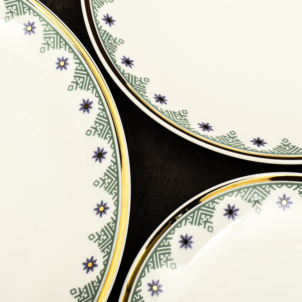 39 pc Dinner set | Blue | Isabella Gold ICHKAN