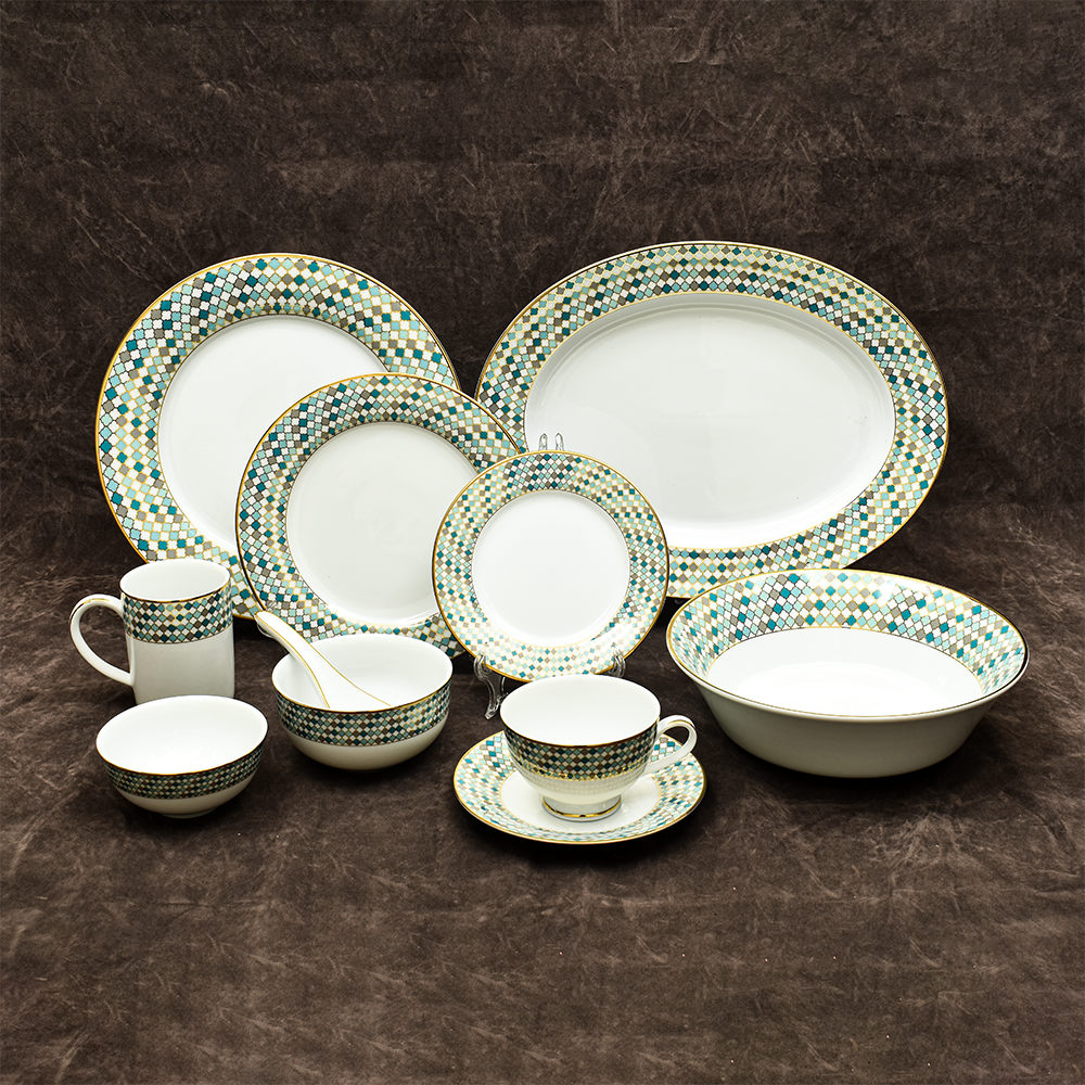 39 pc Dinner set | Teal | Christolite ICHKAN