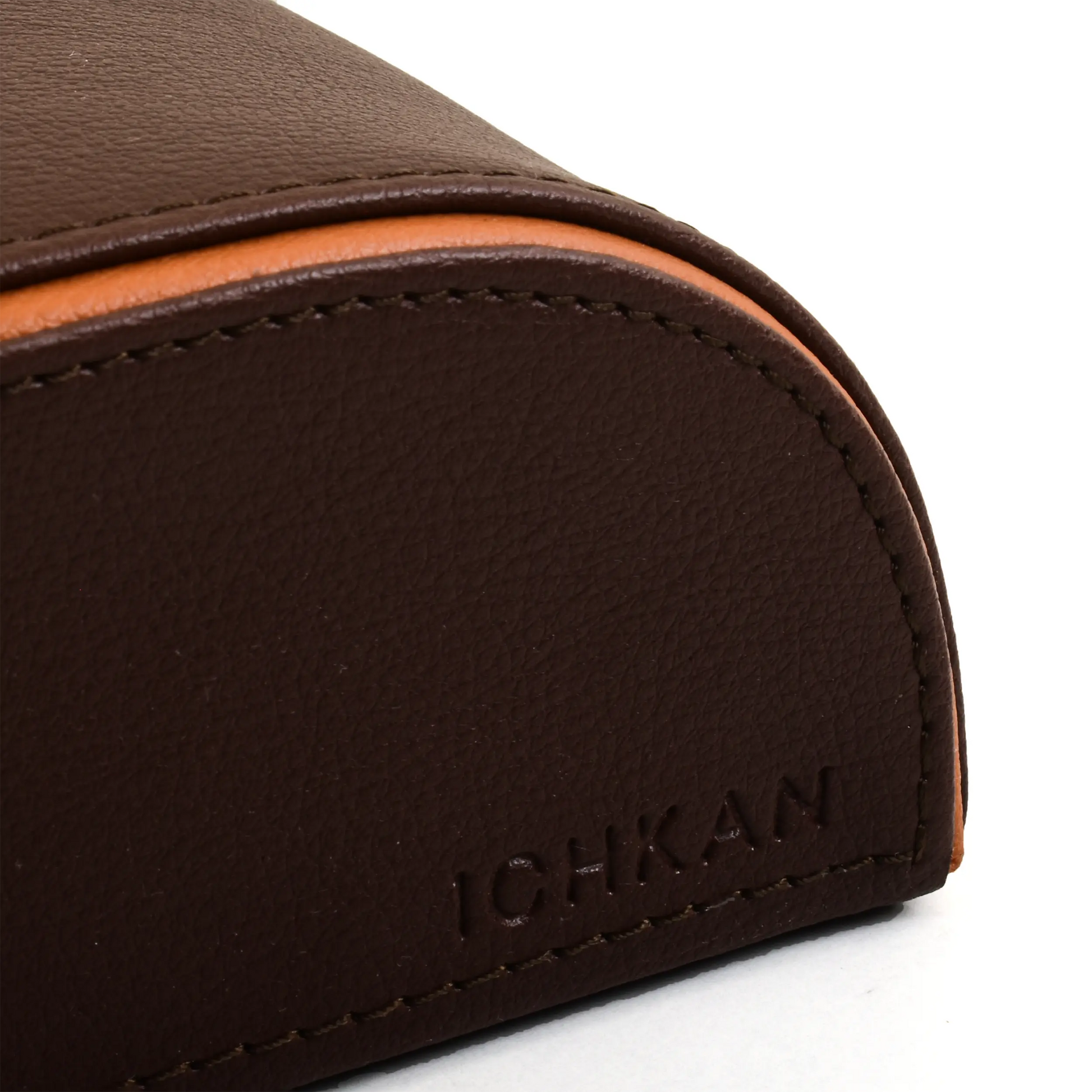 Leatherette Curve Tissue Holder | Dark Brown | Axis 2.0 ICHKAN