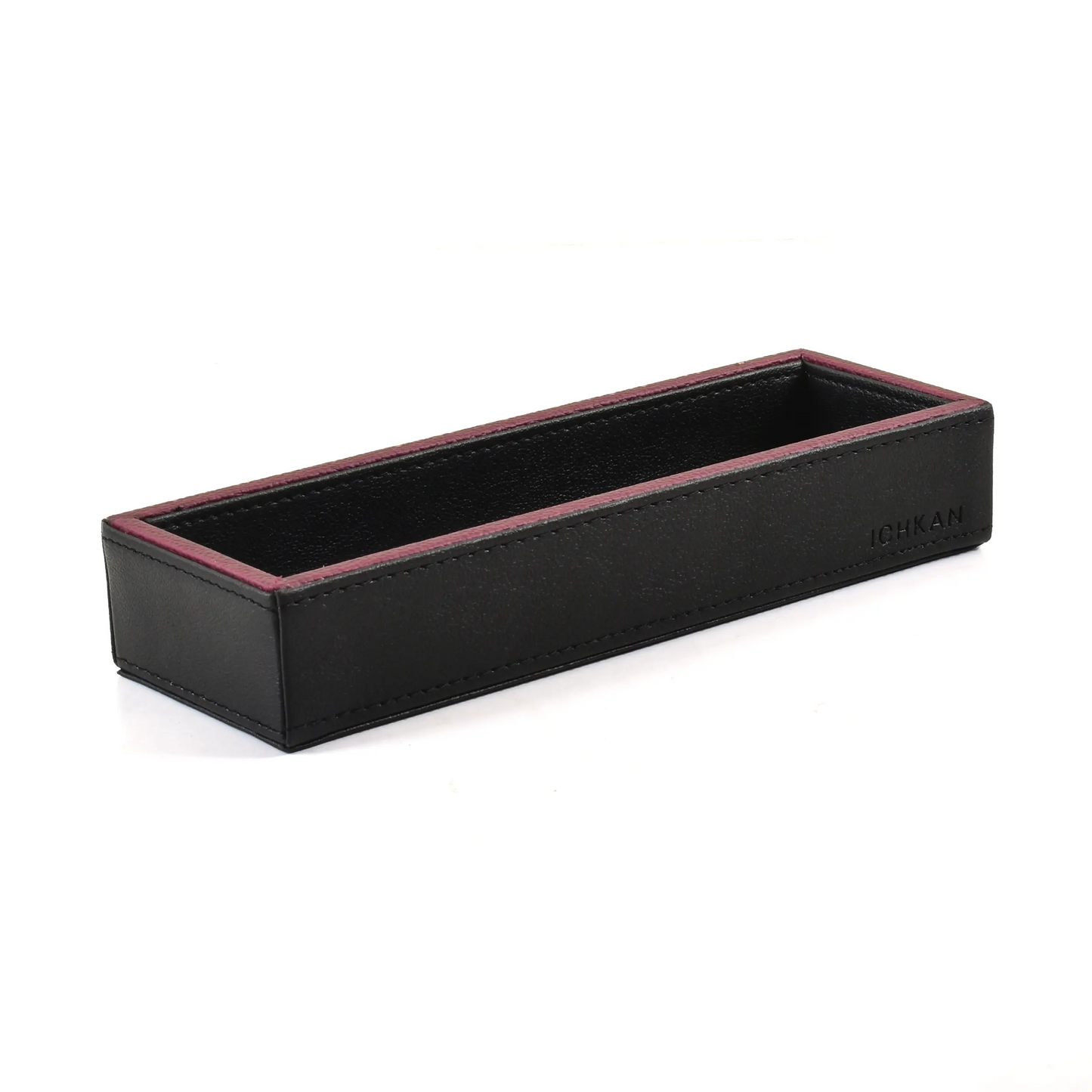 Leatherette Rectangle Long Cutlery Tray | Black | Axis 2.0 ICHKAN