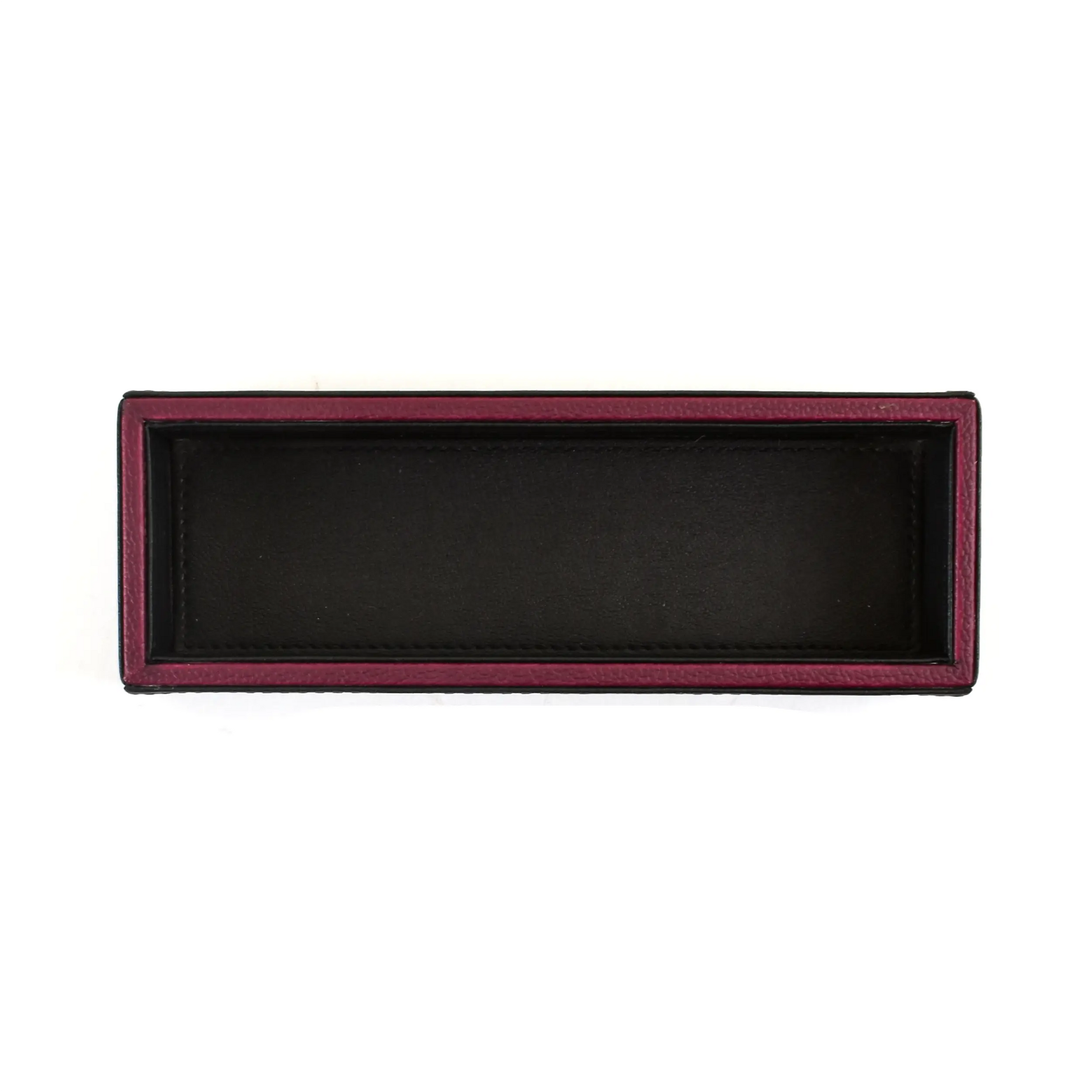 Leatherette Rectangle Long Cutlery Tray | Black | Axis 2.0 ICHKAN