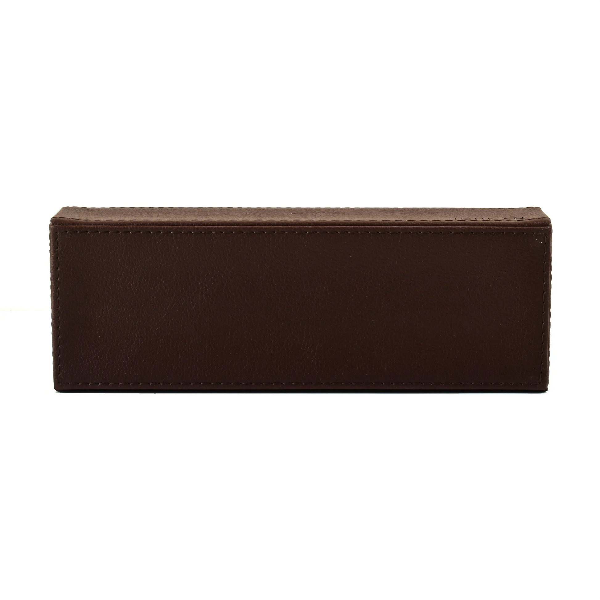 Leatherette Rectangle Long Cutlery Tray | Dark Brown | Axis 2.0 ICHKAN