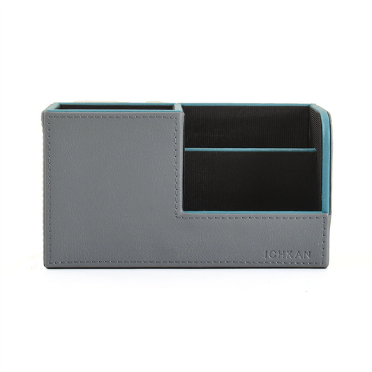 Leatherette Remote/Stationery Holder | Grey | Axis 2.0 ICHKAN