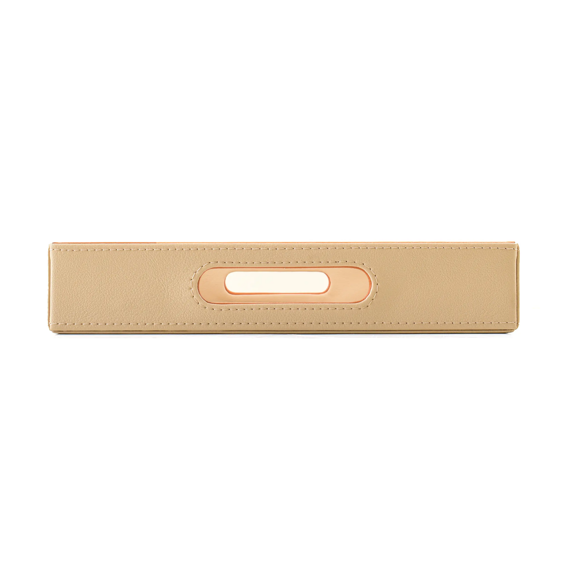 Leatherette Rectangle Serving Tray Large | Beige | Axis 2.0 ICHKAN
