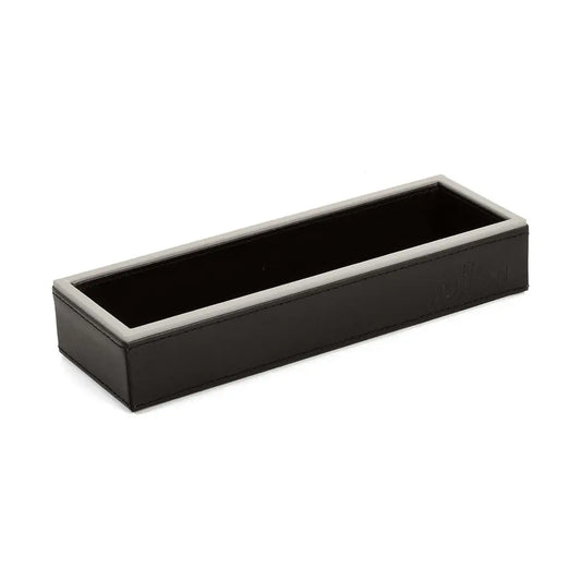 Leatherette Rectangle Long Cutlery Tray | Black | Axis ICHKAN
