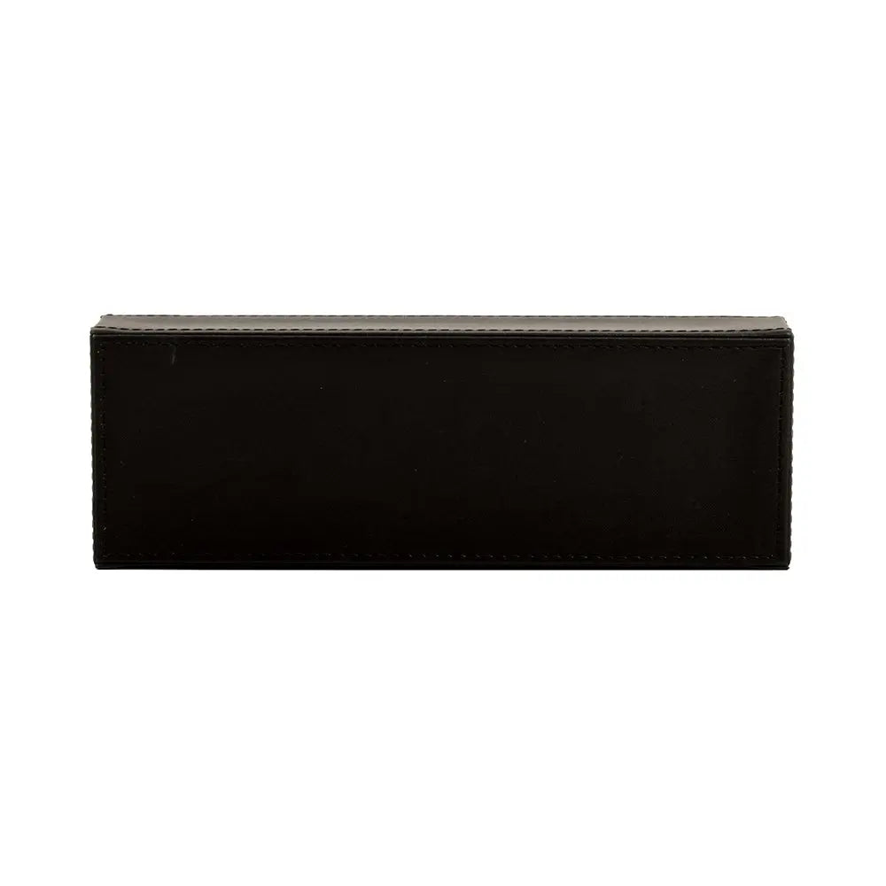 Leatherette Rectangle Long Cutlery Tray | Black | Axis ICHKAN