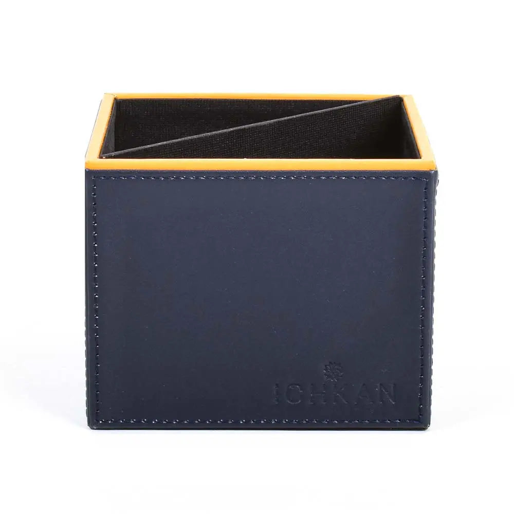 Leatherette Cosmetic/Pen Holder I Blue | Axis ICHKAN