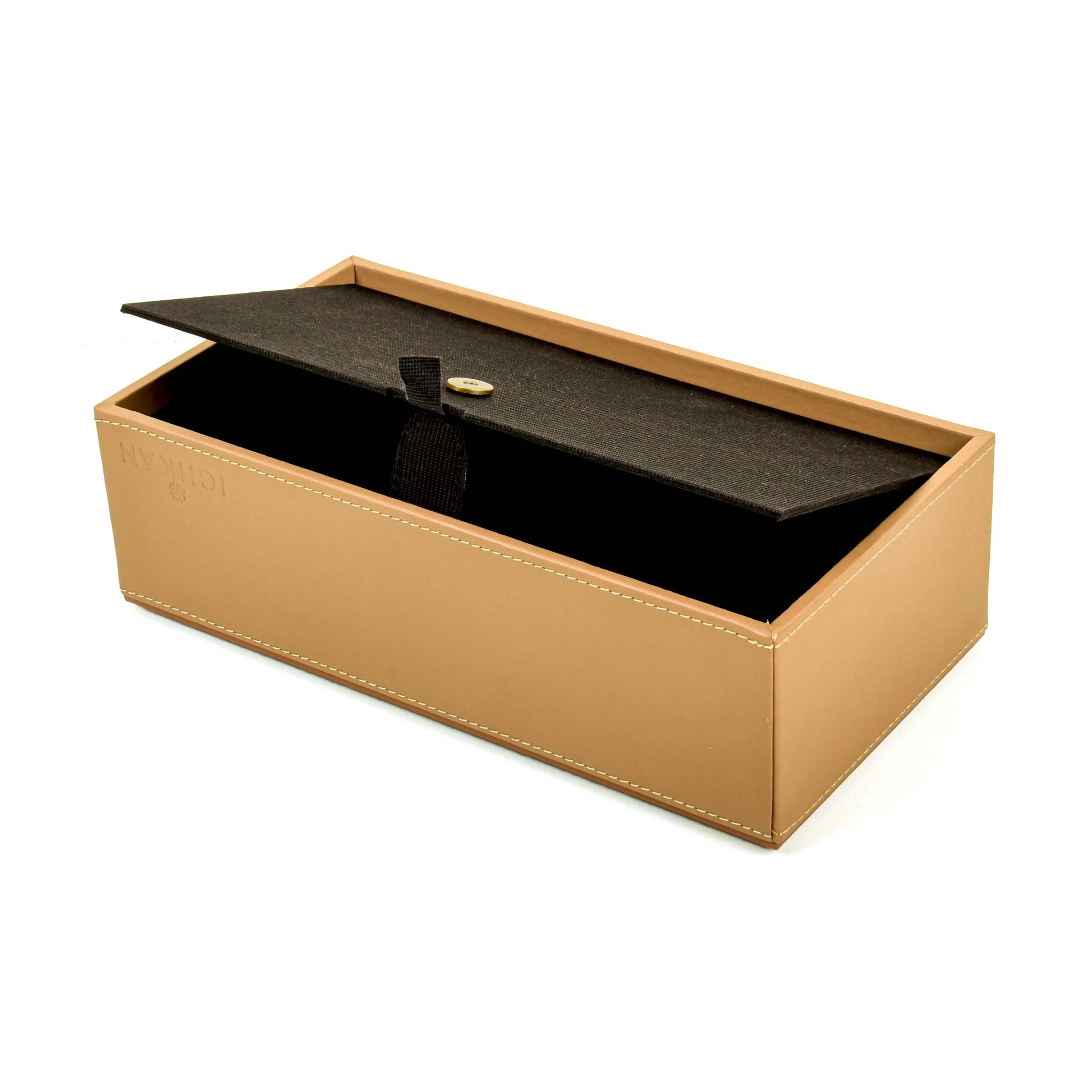 Leatherette Rectangle Tissue Box Holder | Camel | Axis ICHKAN