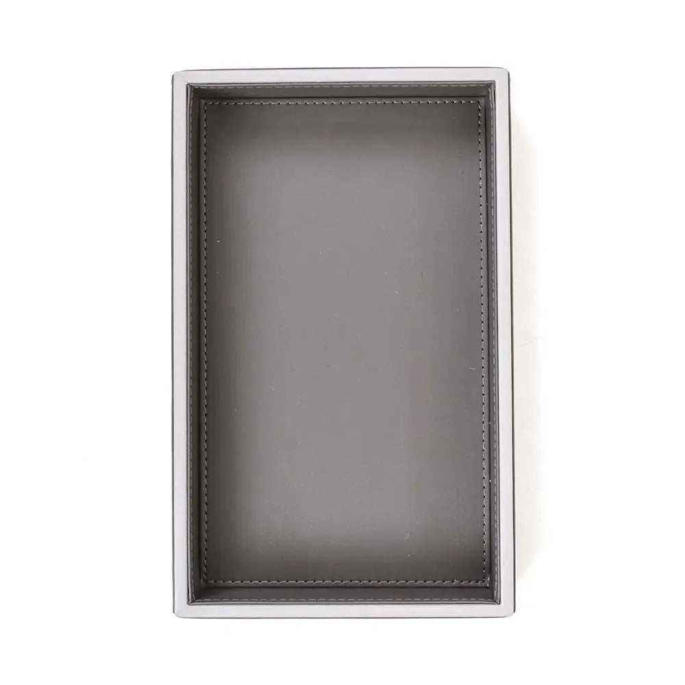 Leatherette Towel/Vanity Tray | Grey | Axis ICHKAN