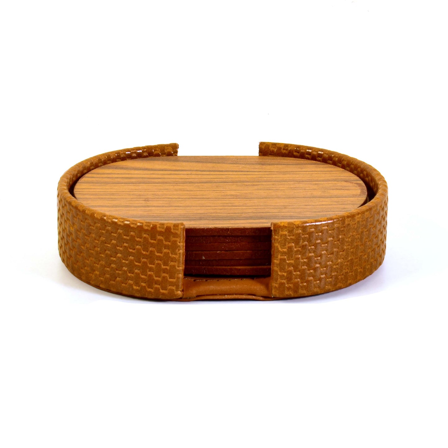 Leatherette Coasters Set of 6 | Tan | Capsule Ichkan