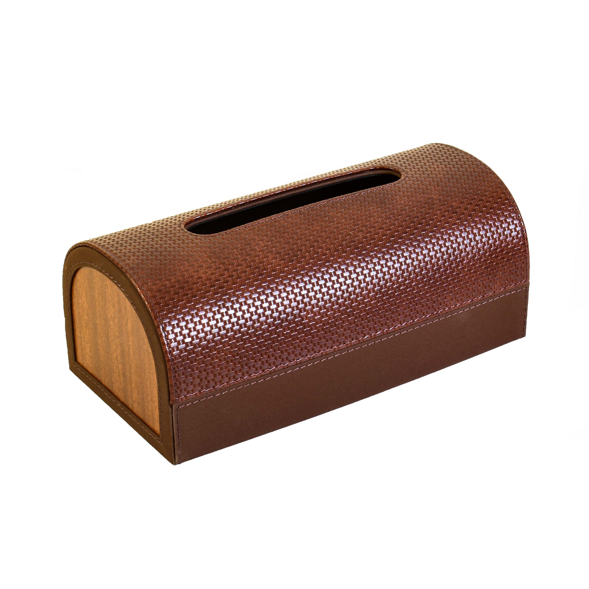 Leatherette Tissue Box Holder | Brown | Capsule Ichkan
