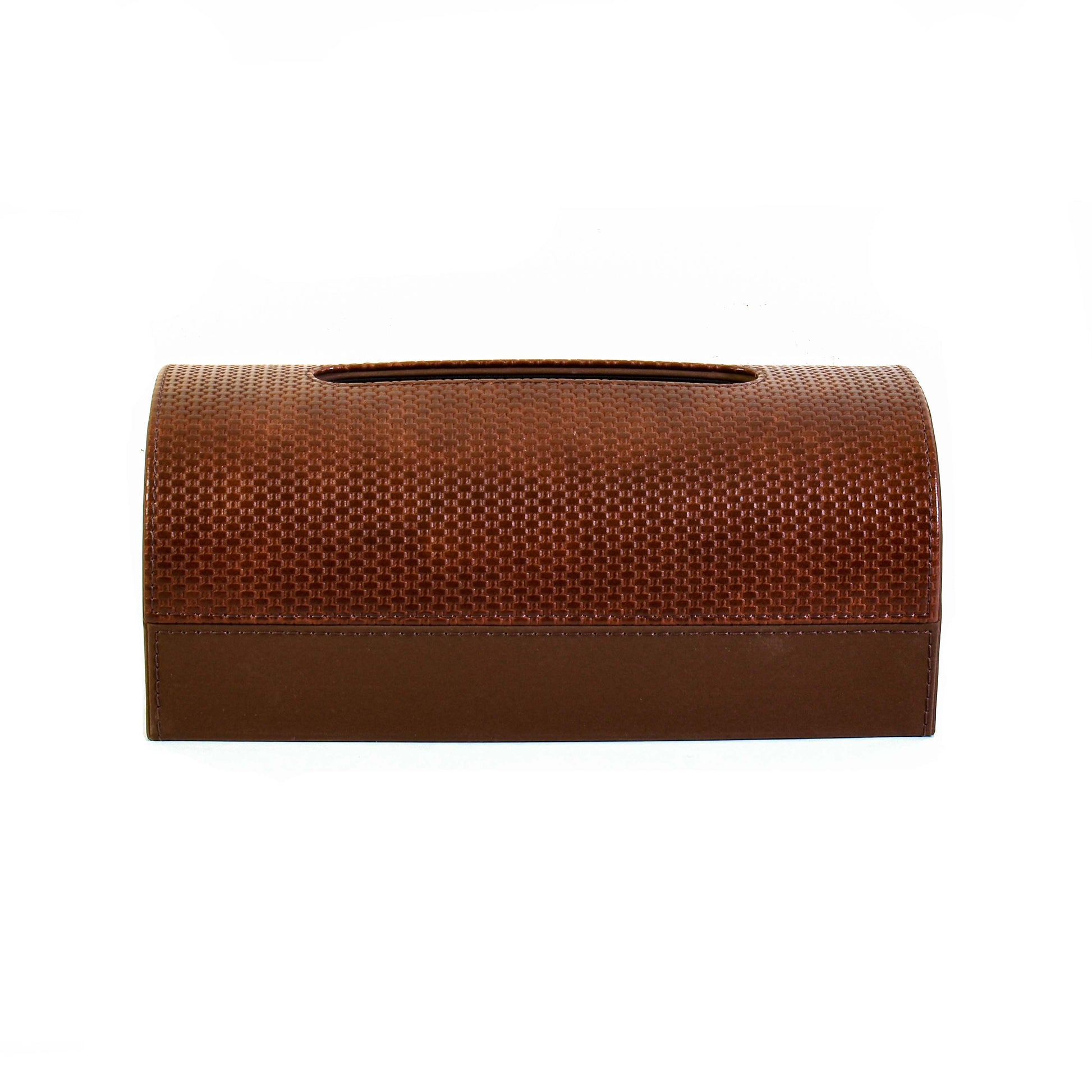 Leatherette Tissue Box Holder | Brown | Capsule Ichkan