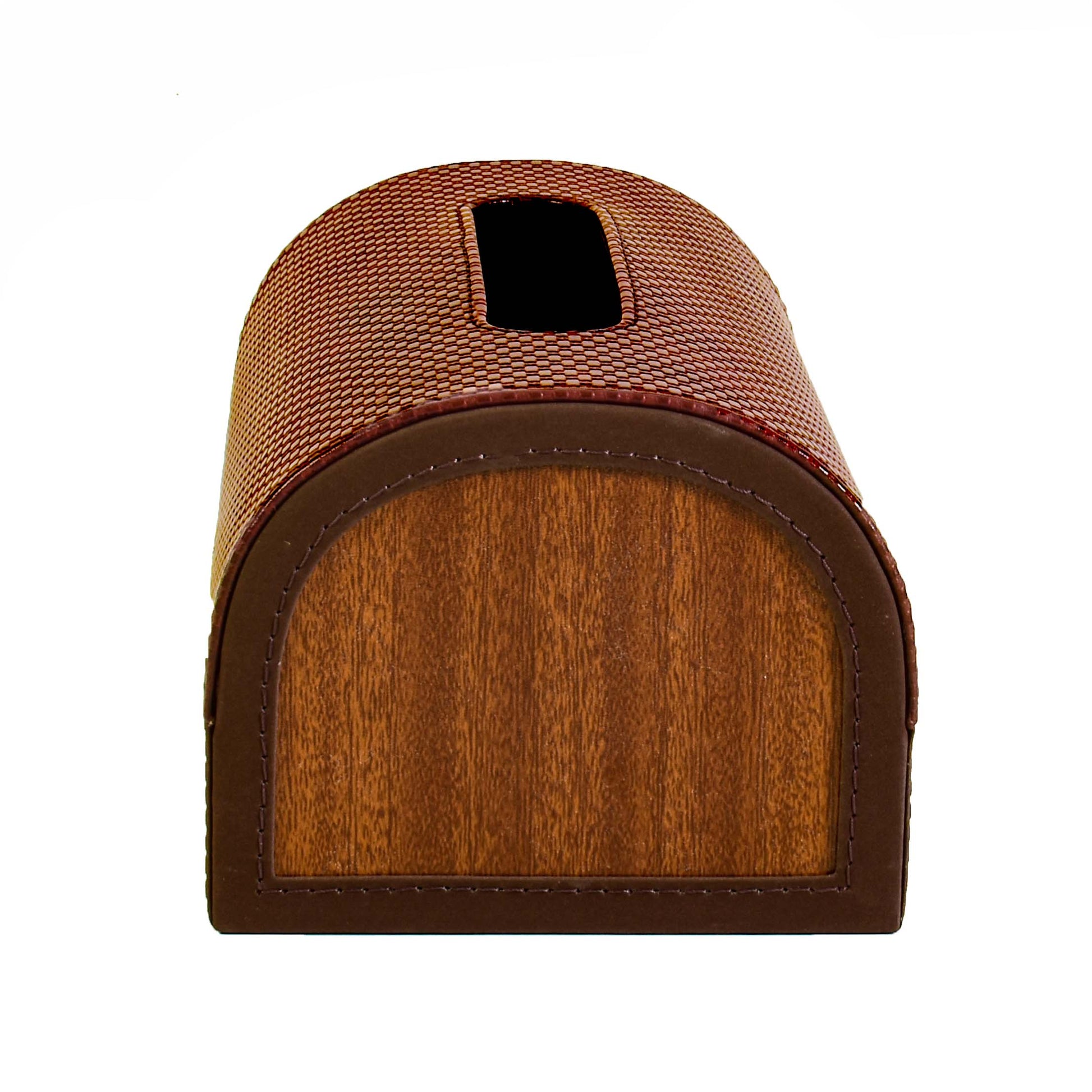 Leatherette Tissue Box Holder | Brown | Capsule Ichkan