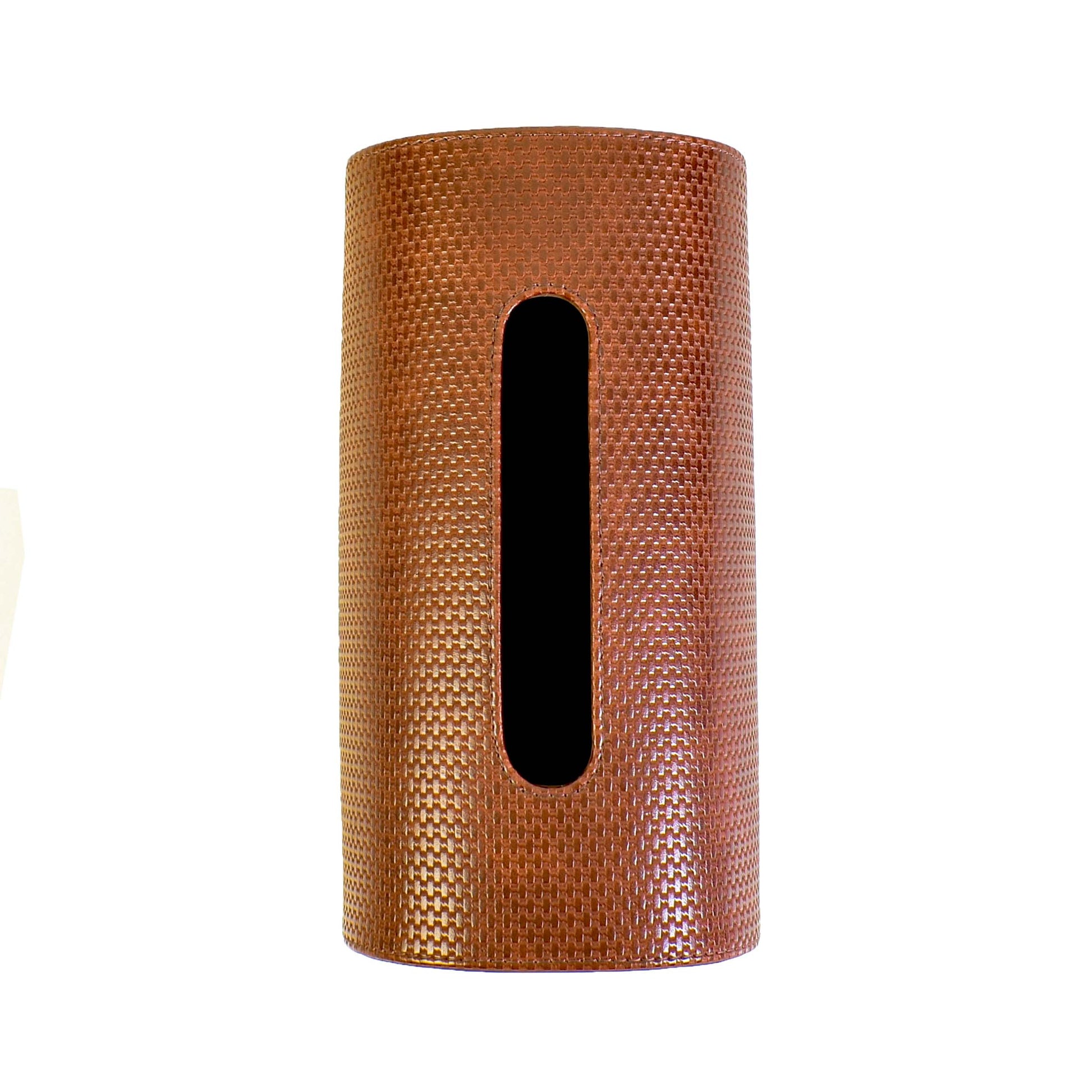 Leatherette Tissue Box Holder | Brown | Capsule Ichkan