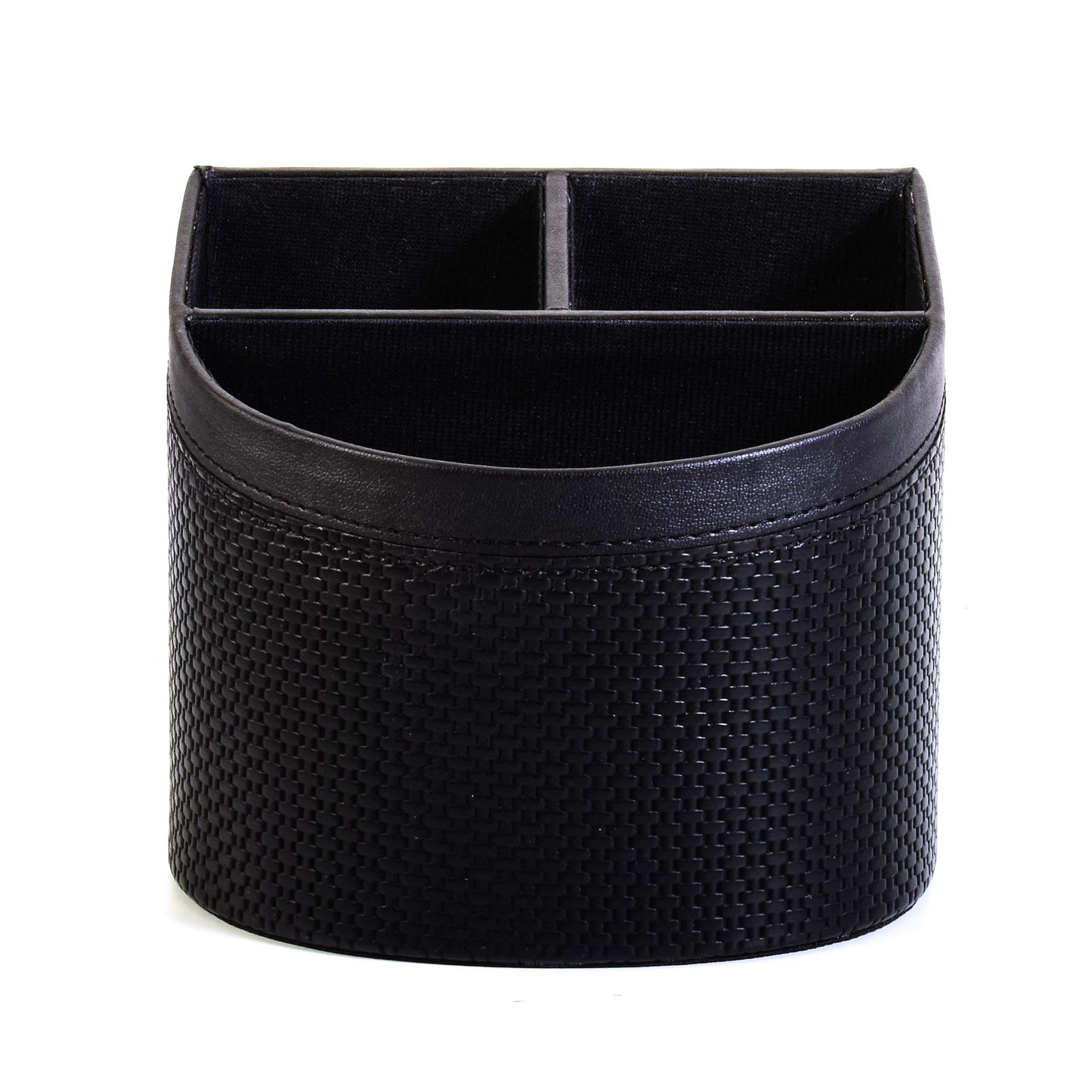 Leatherette Remote/Stationery Holder | Black | Capsule Ichkan