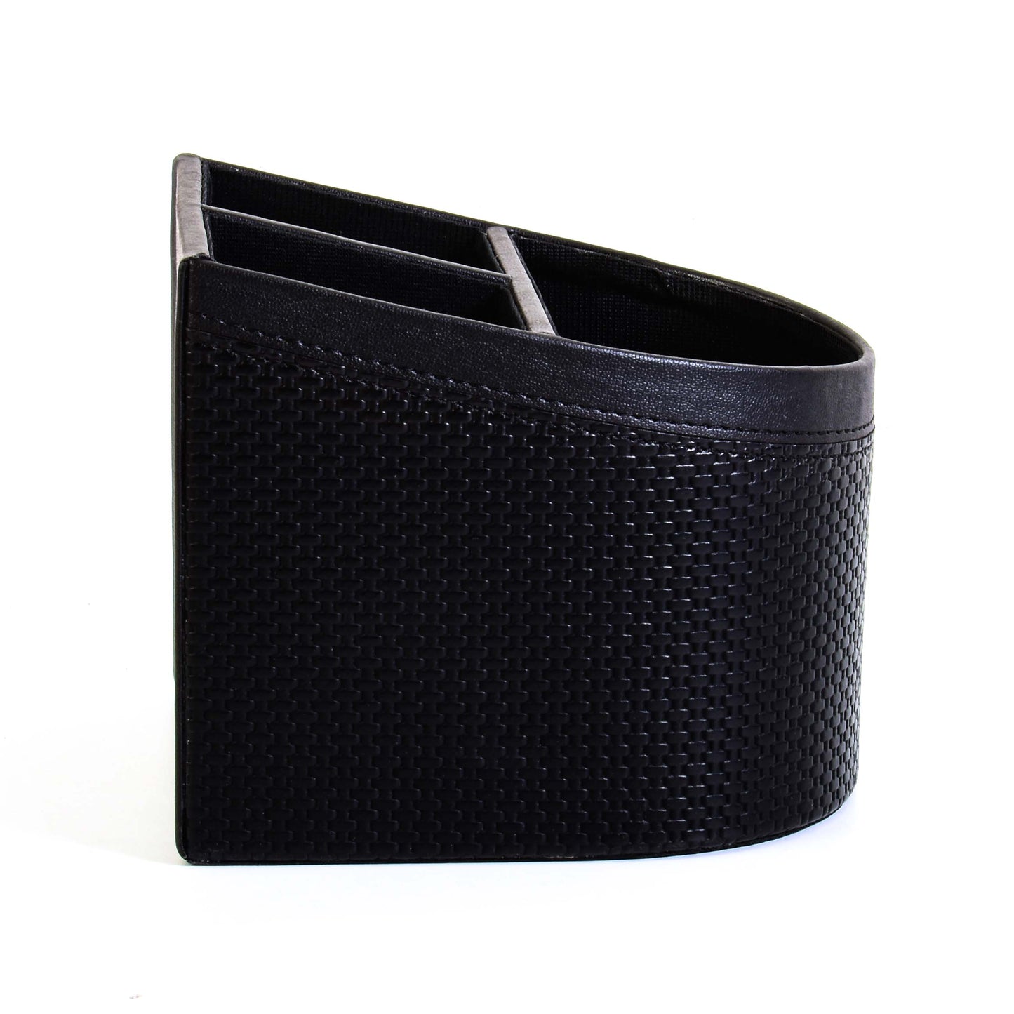 Leatherette Remote/Stationery Holder | Black | Capsule Ichkan