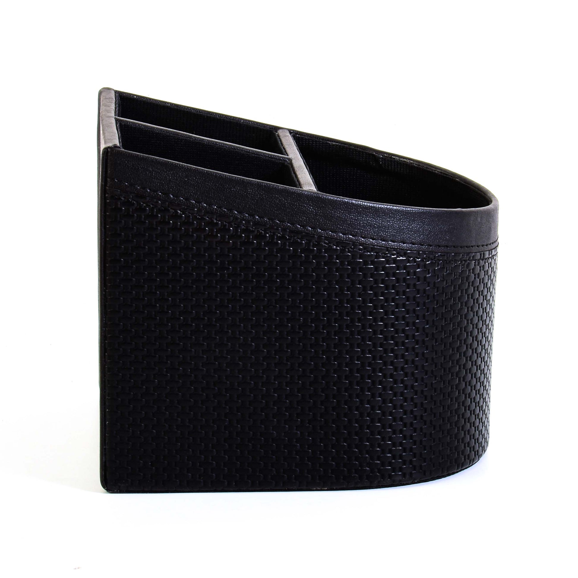 Leatherette Remote/Stationery Holder | Black | Capsule Ichkan