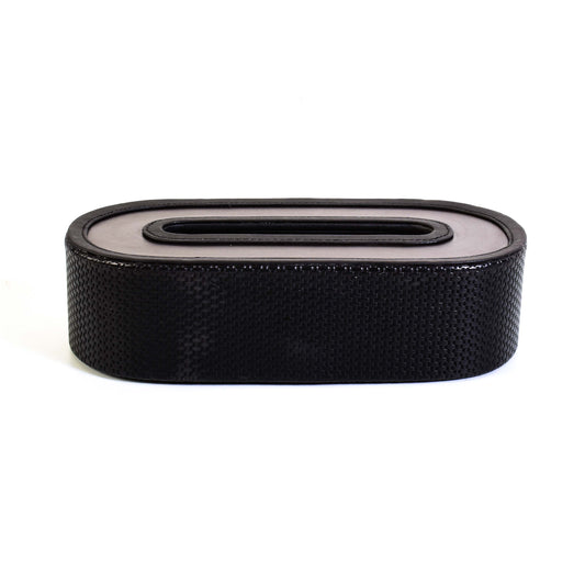 Leatherette Tissue Holder | Black | Capsule Ichkan
