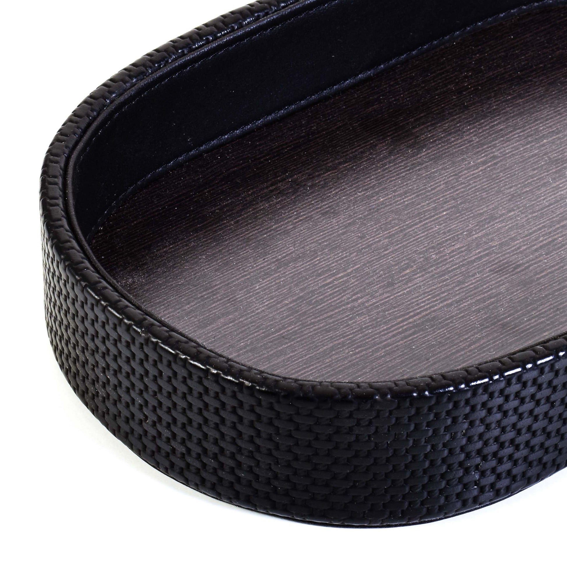 Leatherette Towel/Vanity Tray | Black | Capsule Ichkan
