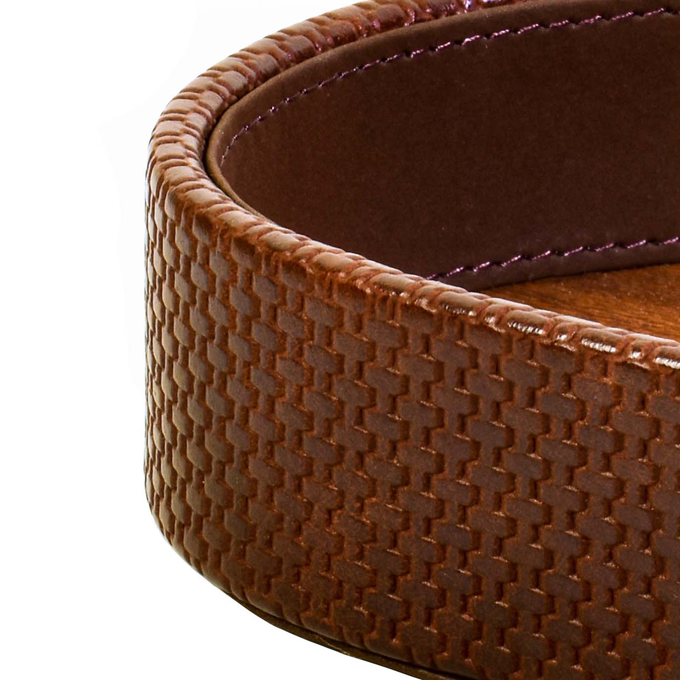 Leatherette Towel/Vanity Tray | Brown | Capsule Ichkan