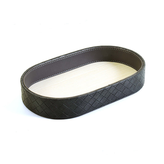 Leatherette Towel/Vanity Tray | Grey | Capsule Ichkan
