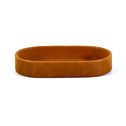 Leatherette Towel/Vanity Tray | Tan | Capsule Ichkan