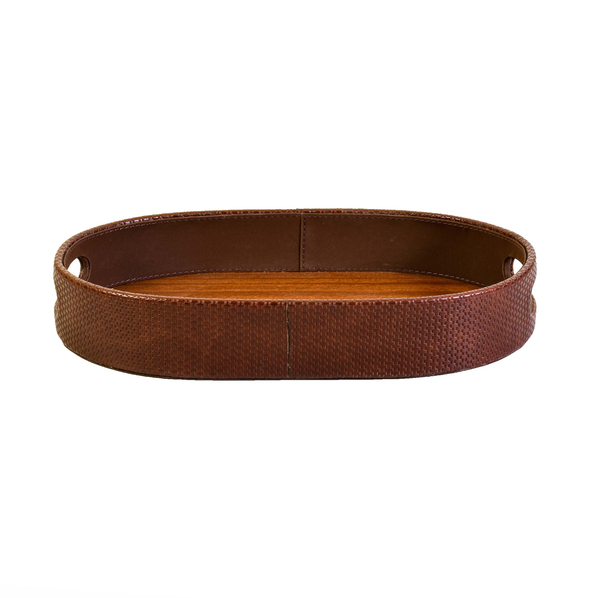 Leatherette Towel/Vanity Tray | Brown | Capsule Ichkan