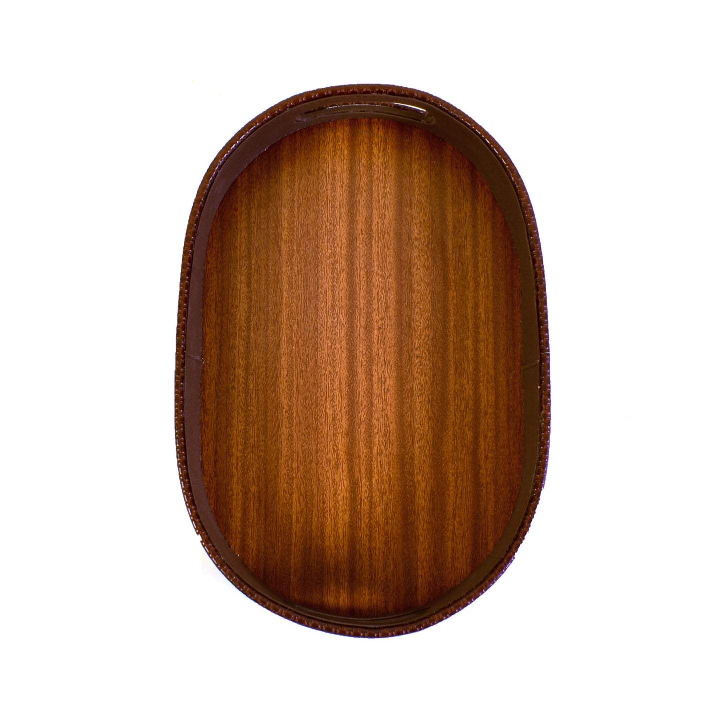 Leatherette Serving Tray Set of 2 | Brown | Capsule Ichkan