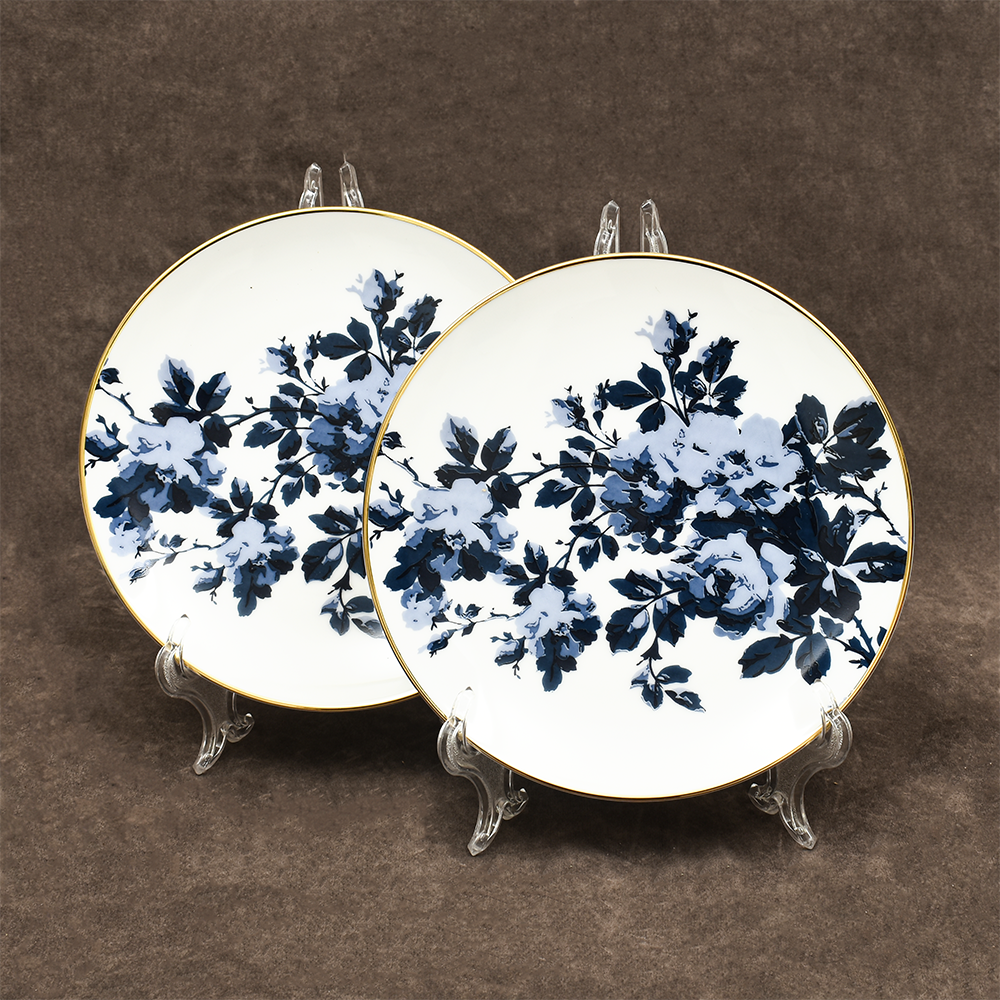39 pc Dinner set | Blue | Zeneta leaves ICHKAN