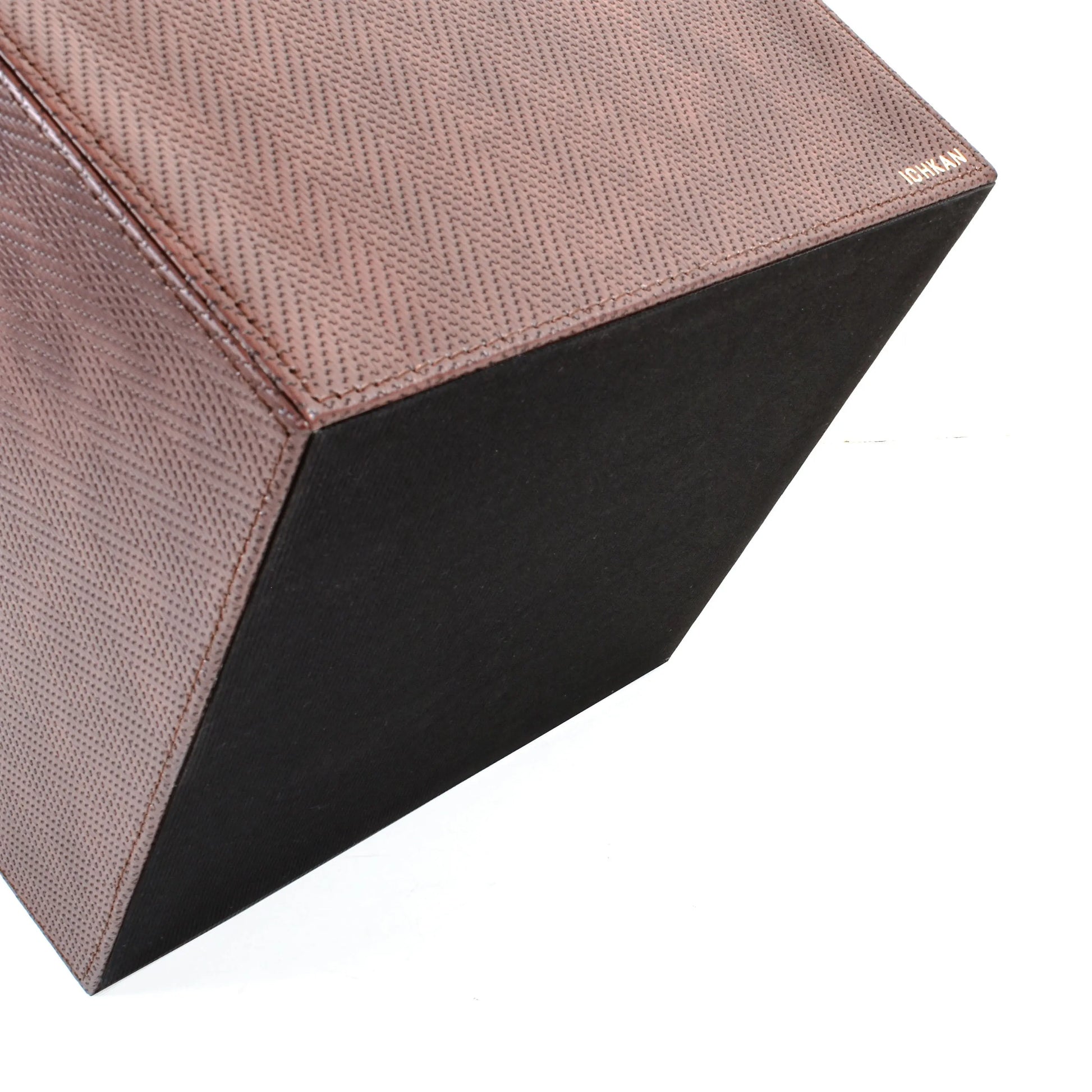 Leatherette Waste Bin | Brown | Hamilton Ichkan