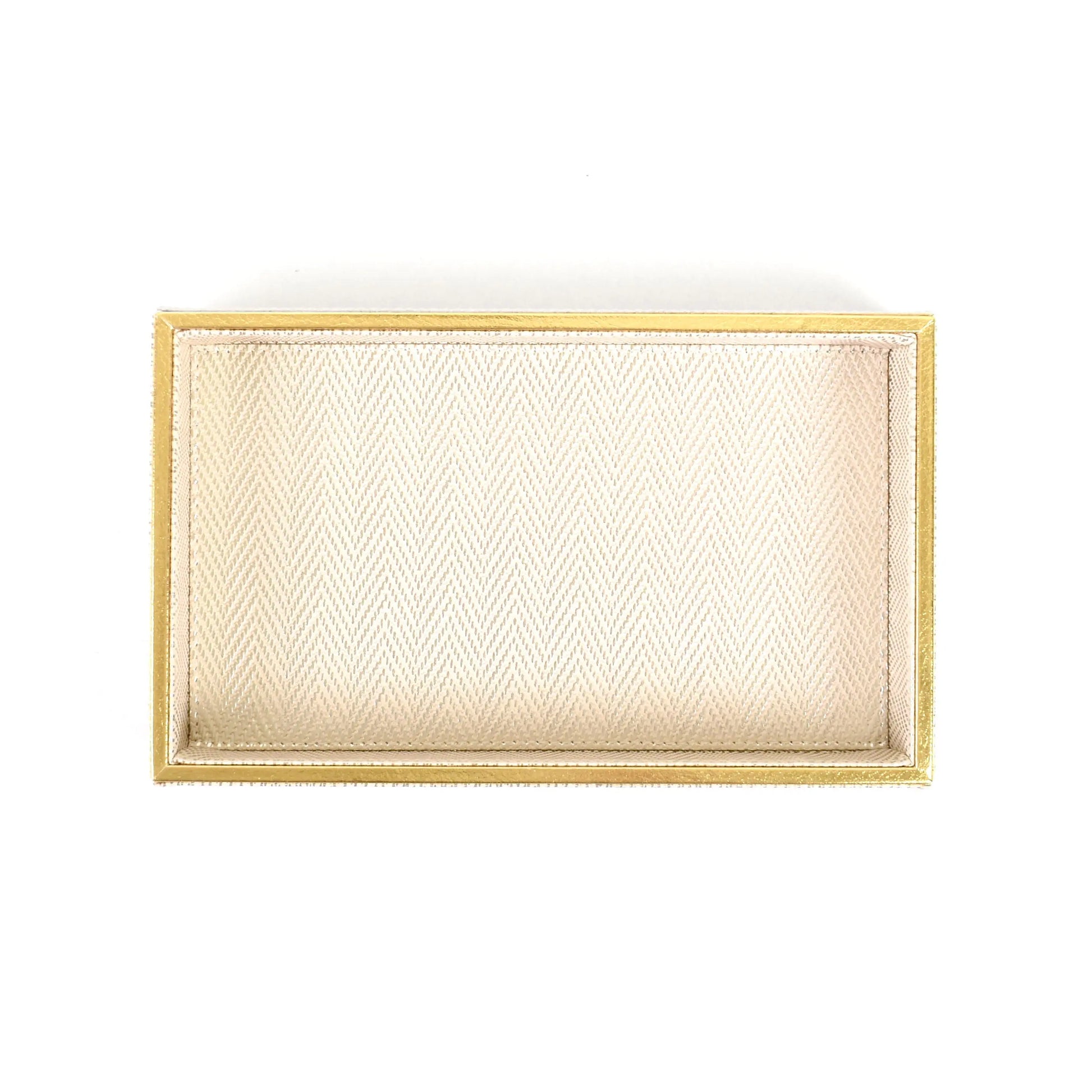 Leatherette Towel/Vanity Tray | White Gold | Hamilton Ichkan