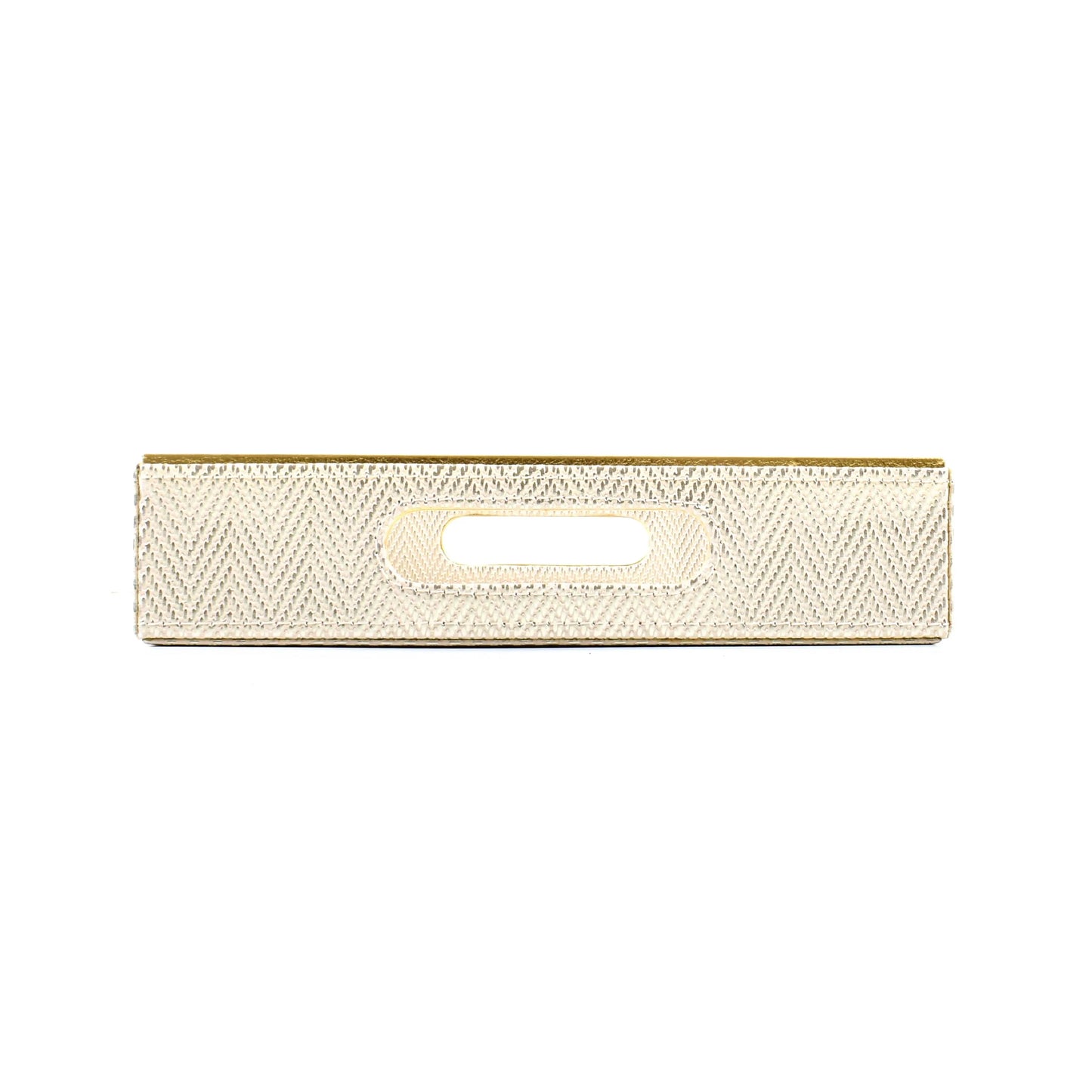 Leatherette Rectangle Serving Tray Small | White Gold | Hamilton Ichkan