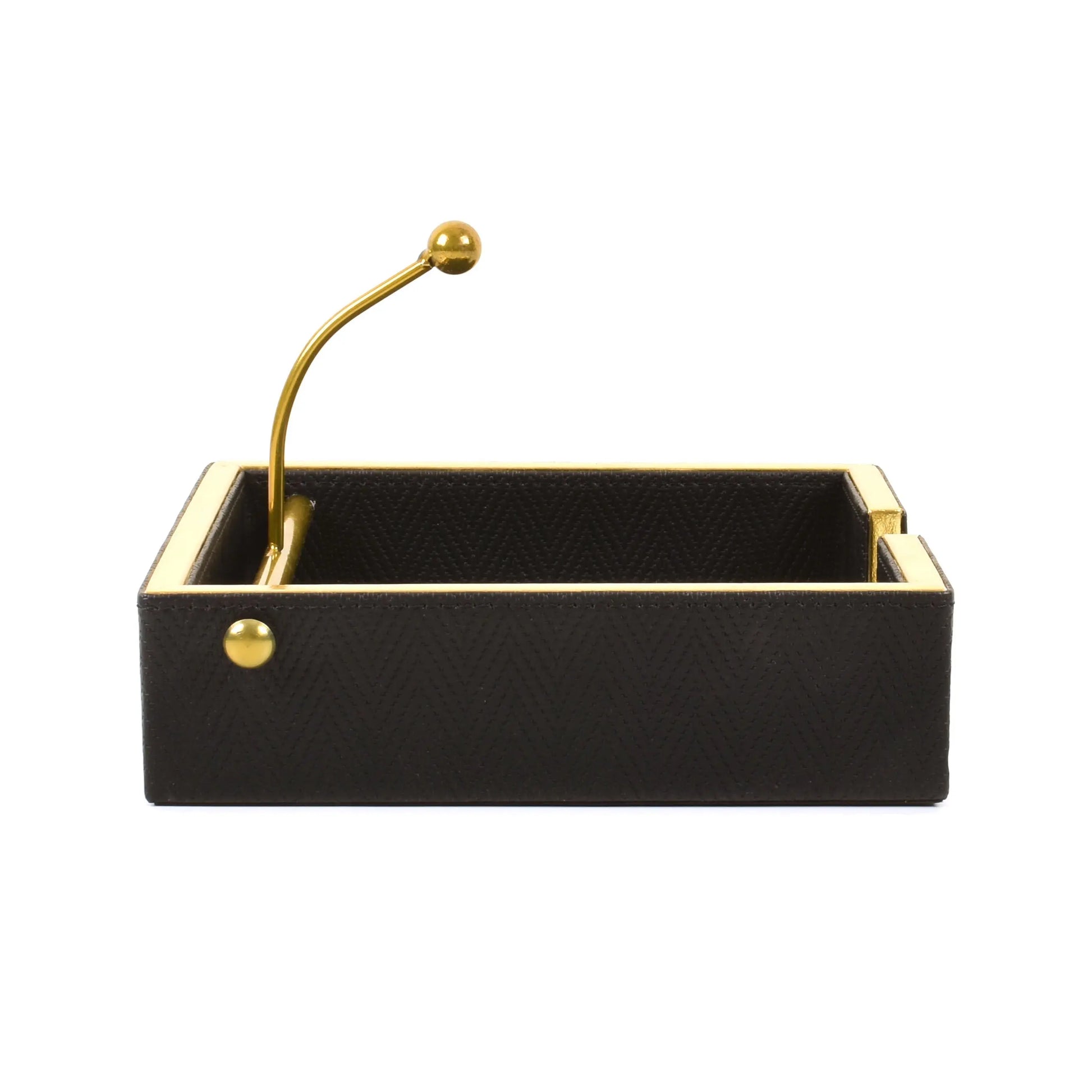 Leatherette Weight Tissue Holder | Black | Hamilton Ichkan