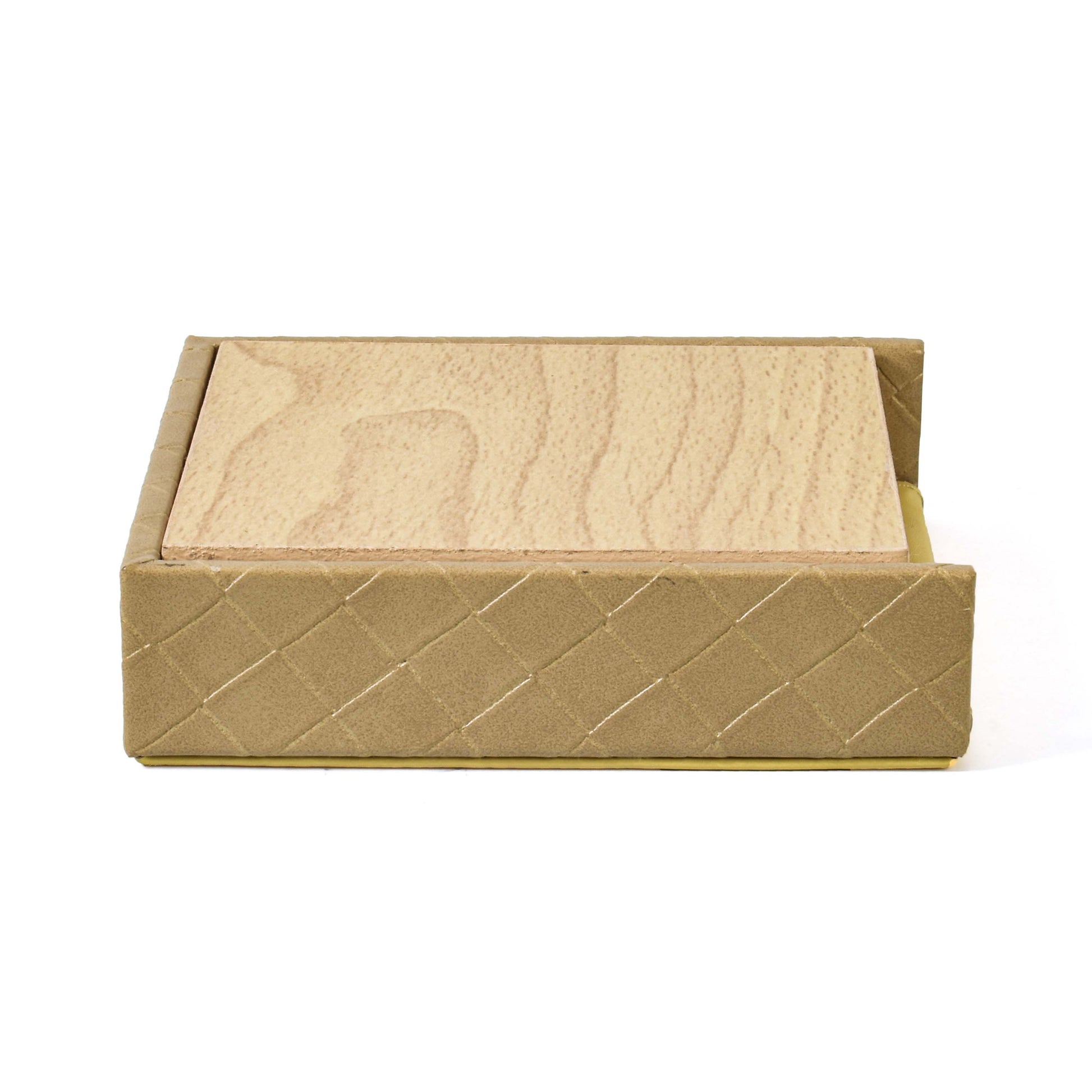 Leatherette Square Coasters Set of 6 | Ivory | Rubix Ichkan